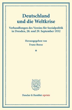 Boese |  Deutschland und die Weltkrise. | Buch |  Sack Fachmedien