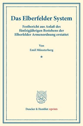 Münsterberg |  Das Elberfelder System. | Buch |  Sack Fachmedien