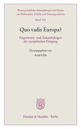 Uhle |  Quo vadis Europa? | Buch |  Sack Fachmedien