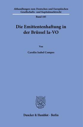 Compes |  Die Emittentenhaftung in der Brüssel Ia-VO. | Buch |  Sack Fachmedien