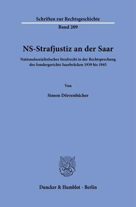 Dörrenbächer |  NS-Strafjustiz an der Saar. | Buch |  Sack Fachmedien