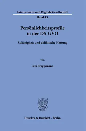 Brüggemann |  Persönlichkeitsprofile in der DS-GVO | Buch |  Sack Fachmedien