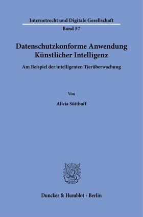 Sütthoff |  Datenschutzkonforme Anwendung Künstlicher Intelligenz | Buch |  Sack Fachmedien