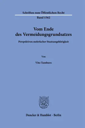 Tamburo |  Vom Ende des Vermeidungsgrundsatzes | Buch |  Sack Fachmedien