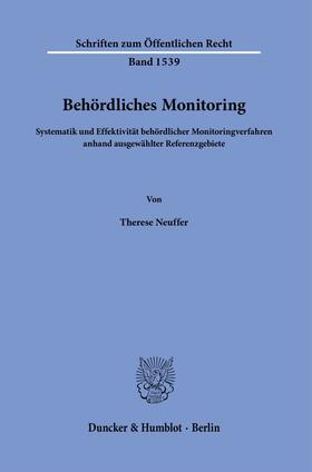 Neuffer |  Behördliches Monitoring | Buch |  Sack Fachmedien