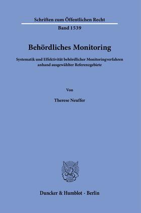 Neuffer | Behördliches Monitoring | Buch | 978-3-428-19164-2 | sack.de