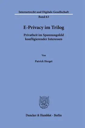 Herget | E-Privacy im Trilog | Buch | 978-3-428-19176-5 | sack.de