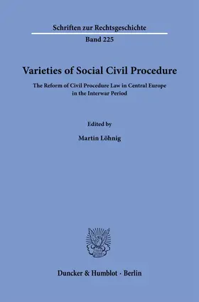 Löhnig |  Varieties of Social Civil Procedure | Buch |  Sack Fachmedien