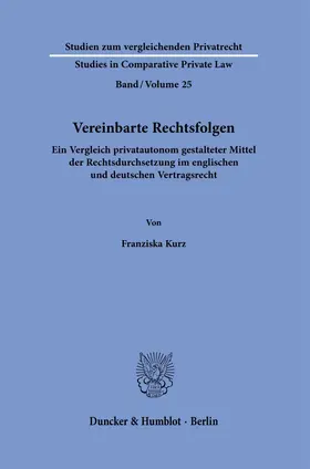 Kurz |  Vereinbarte Rechtsfolgen | Buch |  Sack Fachmedien