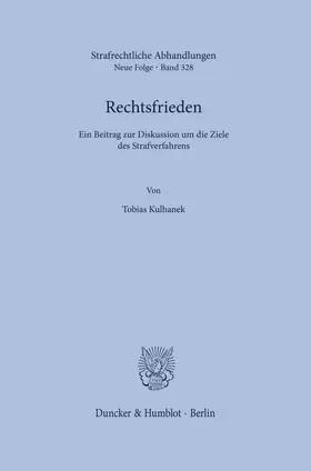 Kulhanek |  Rechtsfrieden | Buch |  Sack Fachmedien