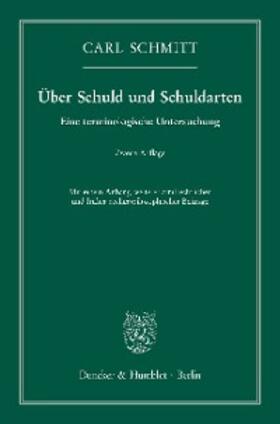 Schmitt |  Über Schuld und Schuldarten. | eBook | Sack Fachmedien