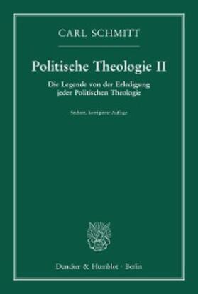 Schmitt |  Politische Theologie II. | eBook | Sack Fachmedien