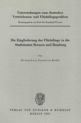 Pfister | Untersuchungen zum deutschen Vertriebenen- und Flüchtlingsproblem. | E-Book | sack.de