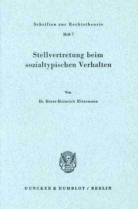 Hitzemann |  Stellvertretung beim sozialtypischen Verhalten. | eBook | Sack Fachmedien