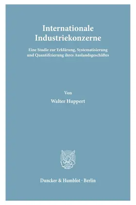 Huppert |  Internationale Industriekonzerne. | eBook | Sack Fachmedien