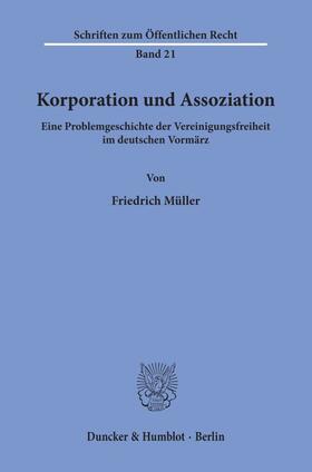 Müller |  Korporation und Assoziation. | eBook | Sack Fachmedien
