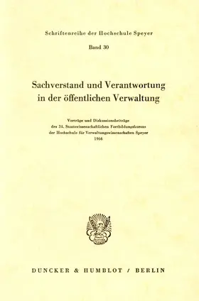  Sachverstand und Verantwortung in der öffentlichen Verwaltung. | eBook | Sack Fachmedien