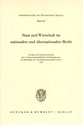 Staat und Wirtschaft im nationalen und übernationalen Recht. | E-Book | sack.de