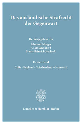 Mezger / Jescheck / Schönke |  Das ausländische Strafrecht der Gegenwart | eBook | Sack Fachmedien