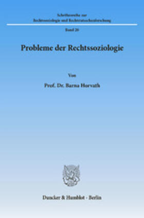 Horvath |  Probleme der Rechtssoziologie. | eBook | Sack Fachmedien