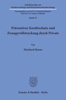 Hoene |  Präventiver Kreditschutz und Zwangsvollstreckung durch Private. | eBook | Sack Fachmedien