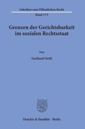 Oettl |  Grenzen der Gerichtsbarkeit im sozialen Rechtsstaat | eBook | Sack Fachmedien