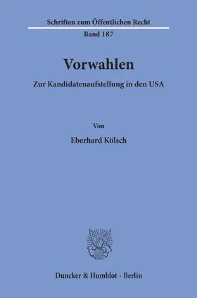 Kölsch |  Vorwahlen. | eBook | Sack Fachmedien