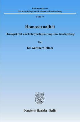 Gollner |  Homosexualität. | eBook | Sack Fachmedien