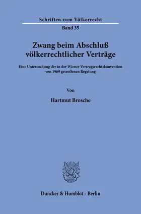 Brosche | Zwang beim Abschluß völkerrechtlicher Verträge. | E-Book | sack.de