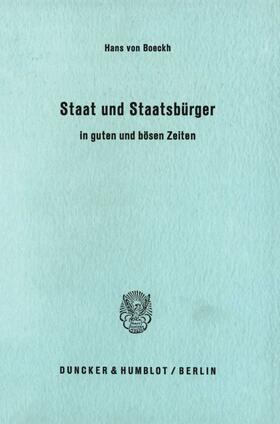 Boeckh |  Staat und Staatsbürger | eBook | Sack Fachmedien