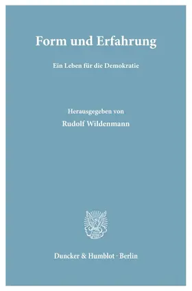 Wildenmann | Form und Erfahrung. | E-Book | sack.de