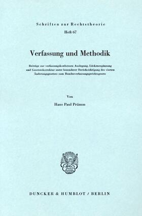 Prümm |  Verfassung und Methodik. | eBook | Sack Fachmedien