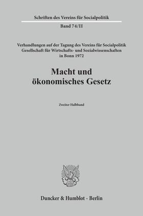 Schneider / Watrin | Macht und ökonomisches Gesetz. | E-Book | sack.de
