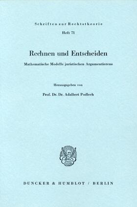 Podlech |  Rechnen und Entscheiden. | eBook | Sack Fachmedien