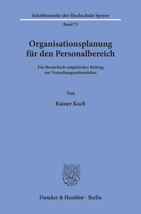 Koch |  Organisationsplanung für den Personalbereich. | eBook | Sack Fachmedien