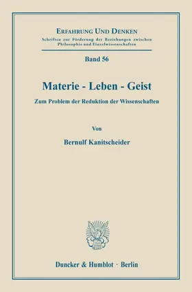 Kanitscheider |  Materie - Leben - Geist. | eBook | Sack Fachmedien