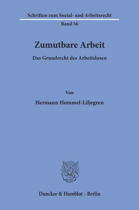 Hummel-Liljegren | Zumutbare Arbeit. | E-Book | sack.de