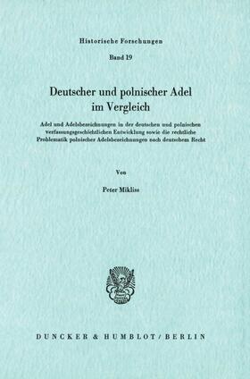 Mikliss |  Deutscher und polnischer Adel im Vergleich. | eBook | Sack Fachmedien
