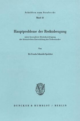 Schmidt-Speicher |  Hauptprobleme der Rechtsbeugung | eBook | Sack Fachmedien