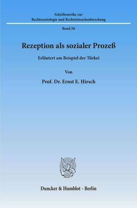 Hirsch |  Rezeption als sozialer Prozeß. | eBook | Sack Fachmedien