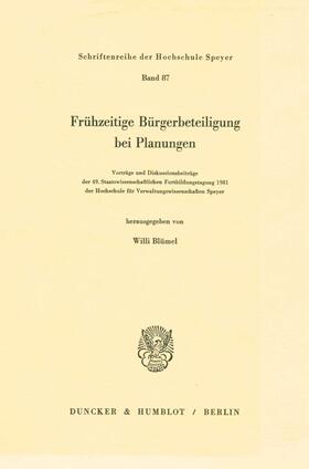 Blümel |  Frühzeitige Bürgerbeteiligung bei Planungen. | eBook | Sack Fachmedien