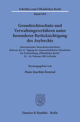 Konrad | Grundrechtsschutz und Verwaltungsverfahren | E-Book | sack.de