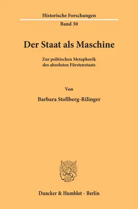 Stollberg-Rilinger | Der Staat als Maschine. | E-Book | sack.de