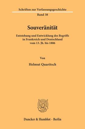 Quaritsch |  Souveränität. | eBook | Sack Fachmedien