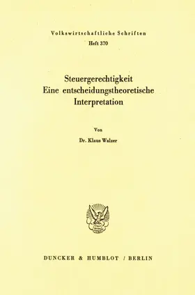 Walzer |  Steuergerechtigkeit. | eBook | Sack Fachmedien