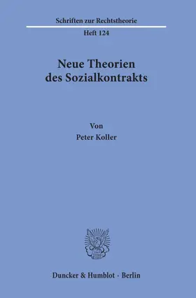 Koller |  Neue Theorien des Sozialkontrakts. | eBook | Sack Fachmedien