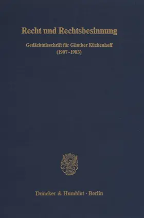 Just / Hablitzel / Wollenschläger |  Recht und Rechtsbesinnung. | eBook | Sack Fachmedien