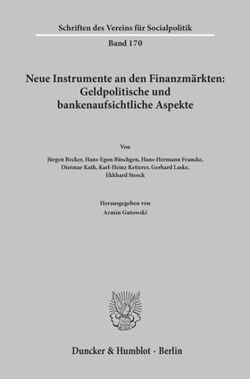 Gutowski |  Neue Instrumente an den Finanzmärkten. | eBook |  Sack Fachmedien