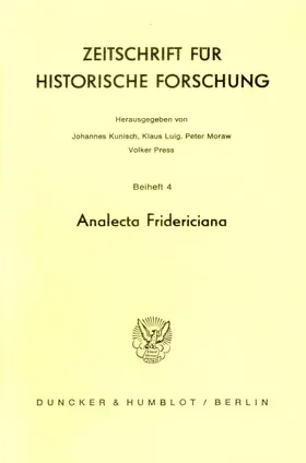 Kunisch |  Analecta Fridericiana. | eBook | Sack Fachmedien