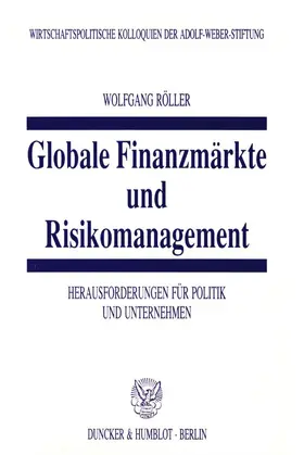 Röller |  Globale Finanzmärkte und Risikomanagement. | eBook | Sack Fachmedien